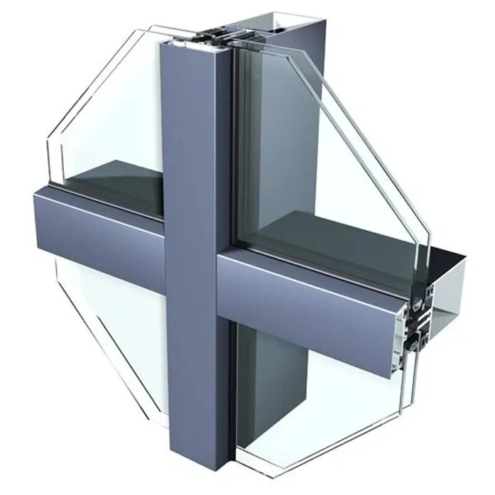PVDF Aluminum Extrusion Curtain Wall Profile